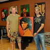 Matt with his Jim Morrison portrait