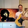 Matt with his Custom Jimi Hendrix painting