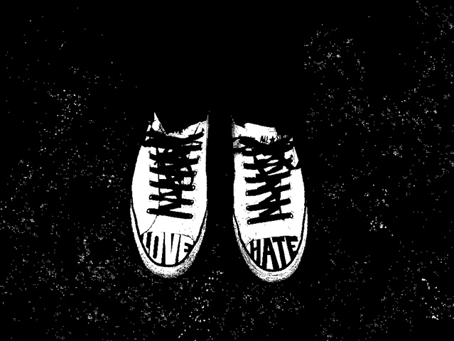Giacomo Spazio. Hate & Love. All Star. Punk. 1977.Urban art, Contemporary art. Modern Art. Street Art. Pop Art