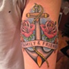 friends and family, anchor and roses