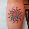 rainbow tribal sun