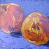 Peaches on Purple