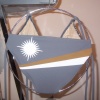 Marshall Island Flag, Gray (Back)
