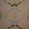 Detail of stenciled image on wall