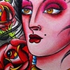 girl head with a skull 2012