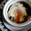 Baked eggs with Brie and Surryano
