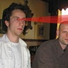 Alec Soth, me, and a few students shoot lazer beams...