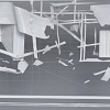 Tribute to Flavin, Judd, and Morris at the Glasgow Airport