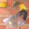 Self-reflection on a concrete wall