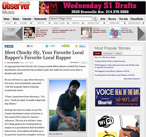 Dallas Observer - 
"Meet Chucky Sly"