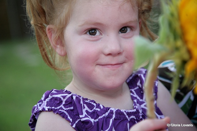 Abby with Sunflower 2