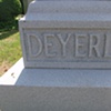 Raised letters on base of obelisk