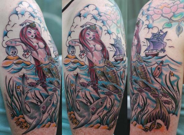 Mermaid & Shark by Imme Bohme