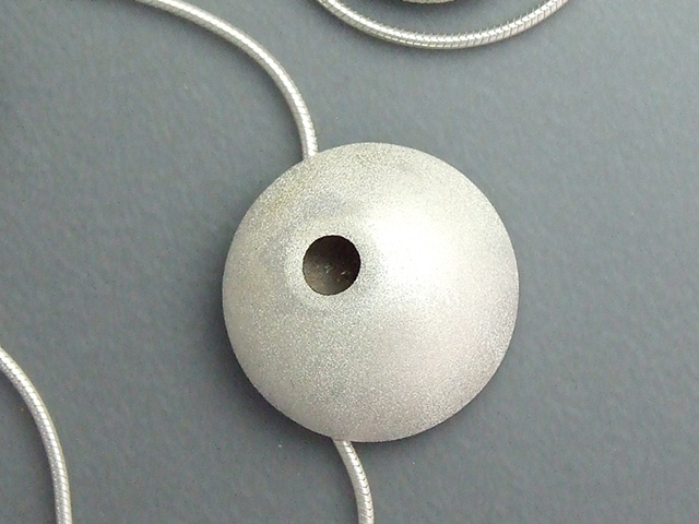 Silver Dome Matt Pendant Medium