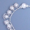 Slerling Silver and Fresh Water Pearl Charm Style Braclet