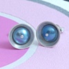 Light Blue  Silver and Niobium Earrings