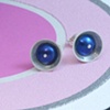 Dark Blue Silver and Niobium Earrings