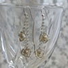 Silver Wire Wrapped Fresh Water Pearl Half Drop Earrings
