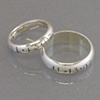 Silver Hand Stamped Wedding Bands