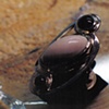 Silver Ring with Pink and Onyx Stones