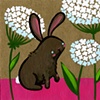 Bunny with Queen Anne's Lace- Queen West Art Crawl 2010, Toronto