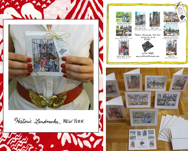 "Historic Landmarks NEW YORK" Stationery Set