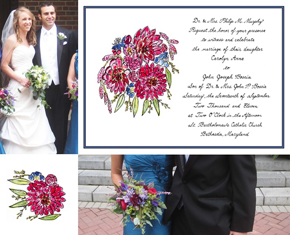 LATinNYC, Laura Ann bespoke bridal, custom stationery, illustration, wedding invitations, wedding stationery, wedding paper, wedding artwork