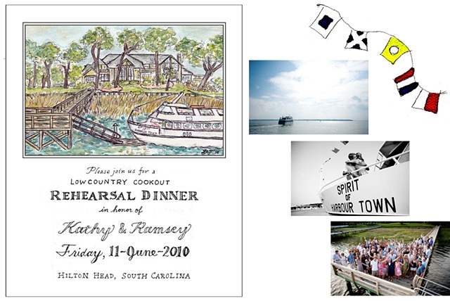 LATinNYC, Laura Ann bespoke bridal, custom stationery, illustration, wedding invitations, wedding stationery, wedding paper, wedding artwork, hilton head, south carolina, southern bride, Stan Smith, Ramsey Smith, Kathy Sell, tracy turpen, rehearsal dinner