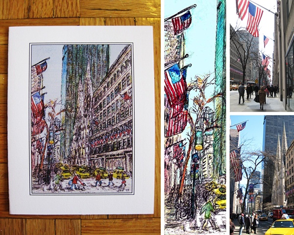 "Flags on Fifth" Stationery Cards