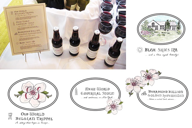 LATinNYC, Laura Ann bespoke bridal, custom stationery, illustration, wedding invitations, wedding stationery, wedding paper, wedding artwork, raspberry plain, leesburg, virginia bride, custom beer labels, wedding beer labels