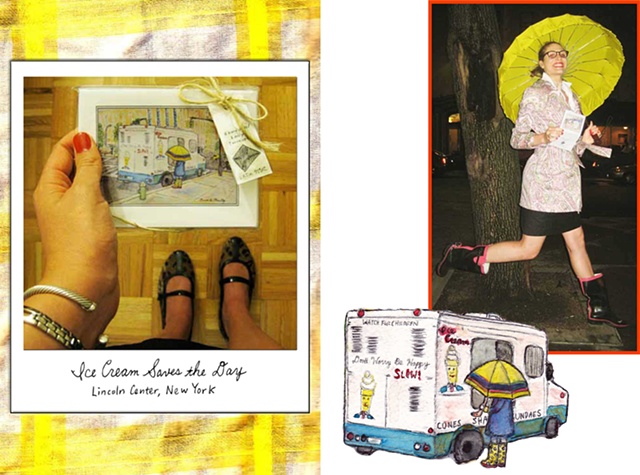 "Ice Cream Saves the Day" Stationery Cards