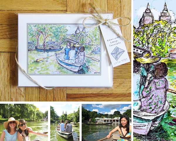 "Birthday Boating" Stationery Cards