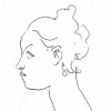 profile of a young woman-page from sketchbook