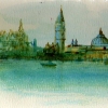 painted sketch of venice-page from sketchbook