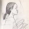 profile of asian girl-page from sketchbook
