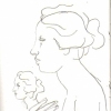 after classical sculpture -page from sketchbook