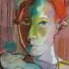 WOMAN WITH THE PINK STRIPES