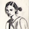  teenage girl- page from sketchbook
