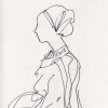 seated figure- page from sketchbook 