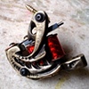 Handmade custom Tattoo Machine-shader"carved #1# "brass