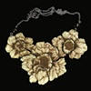 Big Brown Peony Necklace 