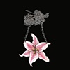 Single Pink Lily Necklace