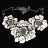 Big Gray Peony Necklace