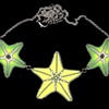 Green Starfish Trio Necklace