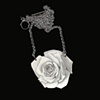 White Rose Necklace 