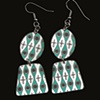 Teal Retro Earring