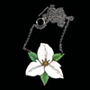 White Trillium Necklace