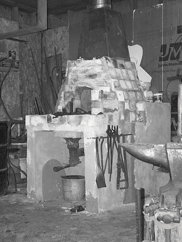 the new forge under construction