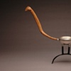 Untitled silver ladle w/ stand