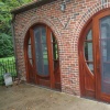Mahogany door and window